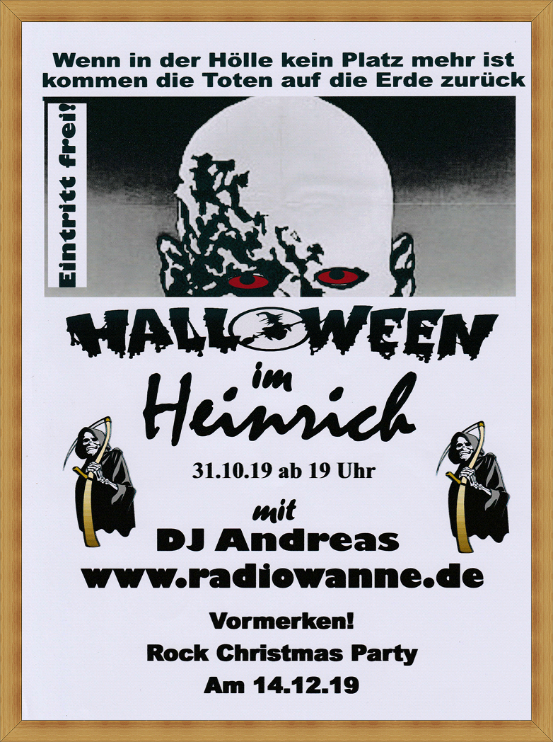 Halloween,Heinrich,Kneipe,Warsteiner,Guinnes,Wanne-Eickel,Heinestr.5,Radio-Wanne,DJ Andreas
