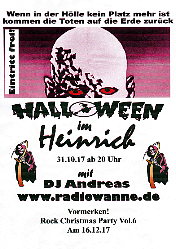 Halloween im Heinrich, Gaststätte, 31.10.2017, Herne wanne-eickel, DJ Andreas